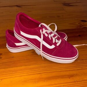 Womens Red and White Van’s